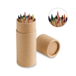 Lesene barvice v kartonskem tulcu - 12 kos Cylinder91752