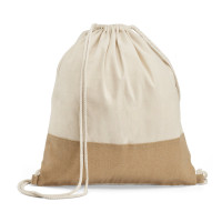 Športna vrečka iz 100% bombaža z detajlom imitacije jute (160 g/m²) 92919
