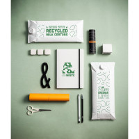 Beležka A5 iz recikliranih kartonskih škatel za mleko Milky 93271