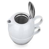 Čajnik s skodelico 2v1 iz porcelana Cole 93805