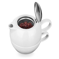 Čajnik s skodelico 2v1 iz porcelana Cole 93805