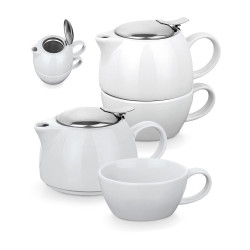 Čajnik s skodelico 2v1 iz porcelana Cole 93805