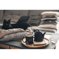 Črna skodelica s kredo za pisanje 360ml 93957