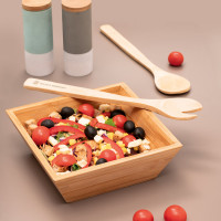 Set 2 lesenih žlic za solato Salvy 93969