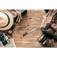 Žepni nožek - pipec iz nerjavečega jekla in lesa 94031