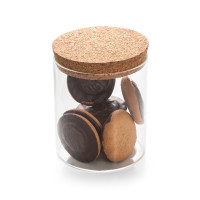 Steklena posoda s pokrovom iz plute 700ml Spice 94079