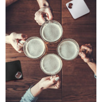 Podstavek za kozarec z odpiračem Funfaye 94116