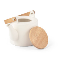 Keramični čajnik z lesenim pokrovom in ročajem 700ml Glogg 94255