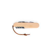 Zložljiv večfunkcijski žepni nož - pipec iz lesa RYKER 94366