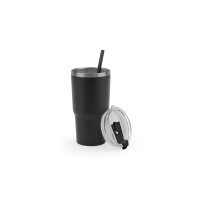 Kovinska skodelica s pokrovom in slamico 600ml JOYNER M 94372
