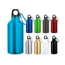 Aluminijasta športna steklenica s karabinom 400ml LANDSCAPE S 94601
