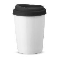 Skodelica iz porcelana s silikonskim pokrovom 220ml DUWAL 94692