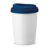 Skodelica iz porcelana s silikonskim pokrovom 220ml DUWAL 94692