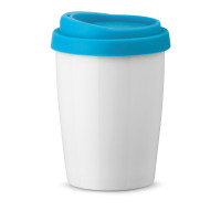 Skodelica iz porcelana s silikonskim pokrovom 220ml DUWAL 94692