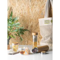 Skodelica iz borosilikatnega stekla z lesenim pokrovom 250ml 94766