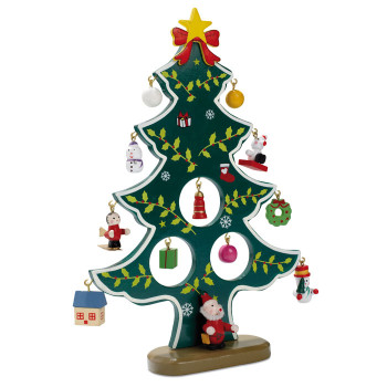 Leseno božično drevo 22cm WOODTREE CX1278-09