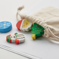 Komplet 4 božičnih radirk RUBBIES CX1526-13