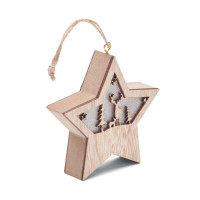 Lesena božična zvezda z lučko STARLIGHT CX1527-40