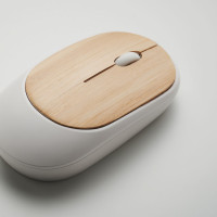 Brezžična miška z lesenim detajlom CURVY BAM MO2085-06