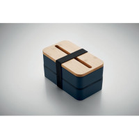 Škatla za malico - dvodelna - lesen pokrov - iz recikliranega PP WINT MO2088-85