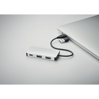 USB razdelilnik - HUB z 20 cm kablom HUB-C MO2142-14