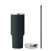 Velika kovinska termo skodelica s slamico 1200ml SUMA MO2327-03