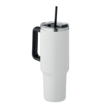 Velika kovinska termo skodelica s slamico 1200ml SUMA MO2327-06