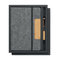 Darilni set beležka iz filca A5 in pisalo NOTEMIX MO2390-15