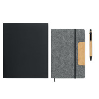 Darilni set beležka iz filca A5 in pisalo NOTEMIX MO2390-15