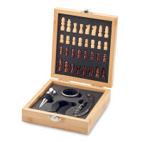 Set za vino v leseni škatli s šahom CHESSET MO2393-40