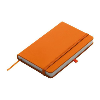 Beležka - beležnica z elastiko v barvi A6 Lübeck, oranžna 198410