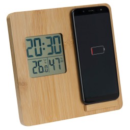 Bamboo weather station with wireless charger Grana