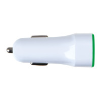 USB polnilec za telefon za avto - dvojni - obroba sveti med polnjenjem KFZ Fruit, zelena 092809