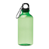 Steklenica za vodo - bidon iz reciklirane plastike in karabinom 400ml Mechelen, zelena 243709