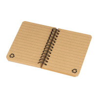 Lesena beležka s spiralno vezavo in reckliranimi listi 10 x 12cm Phoenix, beige 274013