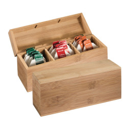 Lesena škatla za čaj in čajne vrečke - Tea box Damaskus 331801