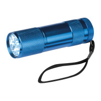 Kovinska LED (9 LED) lučka z večfunkcijskim nožem v darilni škatli Dover, modra 337204