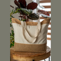 Torba za na plažo iz jute in bombaža Sao Lués 280 g/m 363213