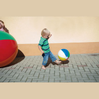 Napihljiva plažna žoga - večbarvna 40cm Palm Springs 8260MC