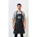 Premier 'DIVISION' WAXED LOOK DENIM BIB APRON WITH FAUX LEATHER PR136