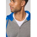 Proact UNISEX TWO-TONE ZIPPED HOODED FLEECE JACKET PA380