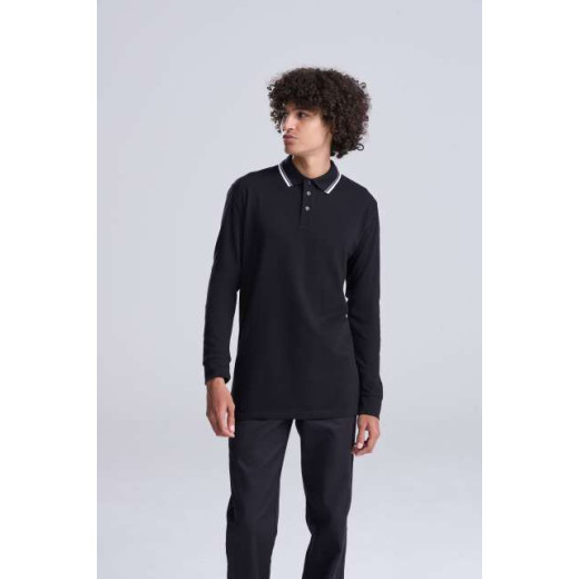 Polo majica Just Polos LONG SLEEVE TIPPED 100 POLO JP103