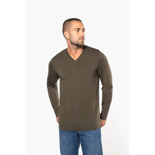 T-majica Kariban MEN'S LONG-SLEEVED V-NECK T-SHIRT KA358