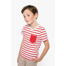 T-majica Kariban KIDS' STRIPED SHORT SLEEVE SAILOR T-SHIRT WITH POCKET KA379