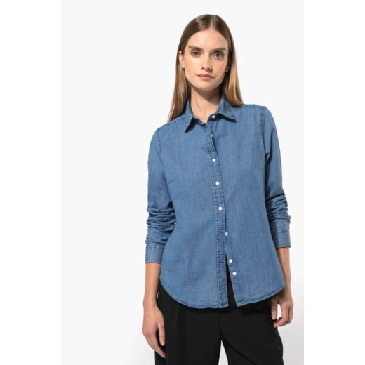 Srajca / Pulover Kariban LADIES’ DENIM SHIRT KA509