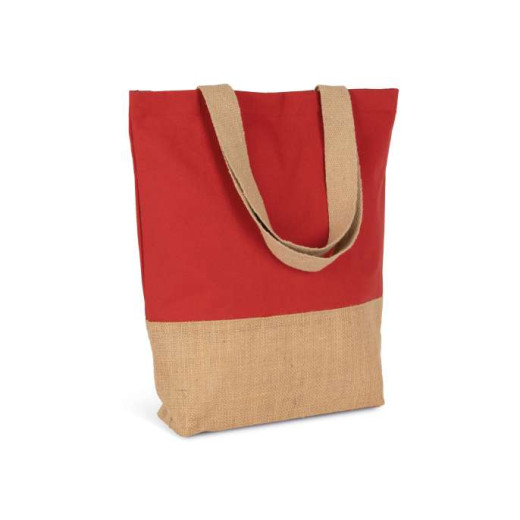 Torba Kimood SHOPPING BAG IN COTTON AND BONDED JUTE THREADS KI0298