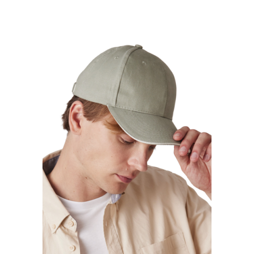Kapa K-UP CAP IN ORGANIC COTTON WITH CONTRASTING SANDWICH PEAK - 6 PANELS KP198