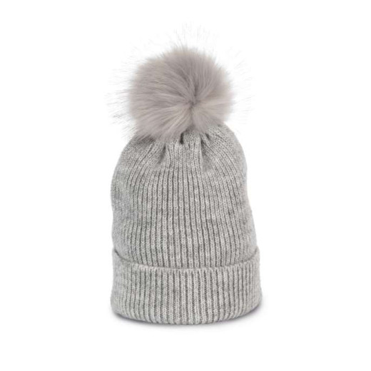 Kapa K-UP KNITTED BOBBLE BEANIE IN RECYCLED YARN KP555