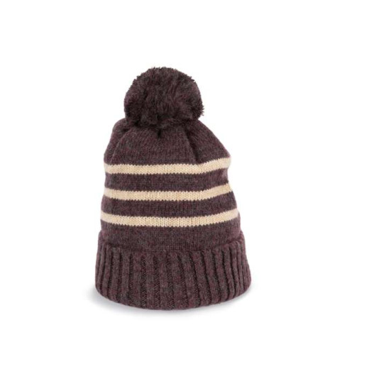 Kapa K-UP KNITTED STRIPED BEANIE IN RECYCLED YARN KP556