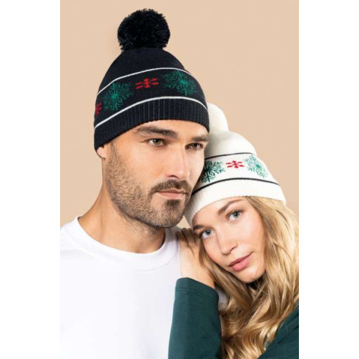 Kapa K-UP BEANIE WITH CHRISTMAS PATTERNS KP558